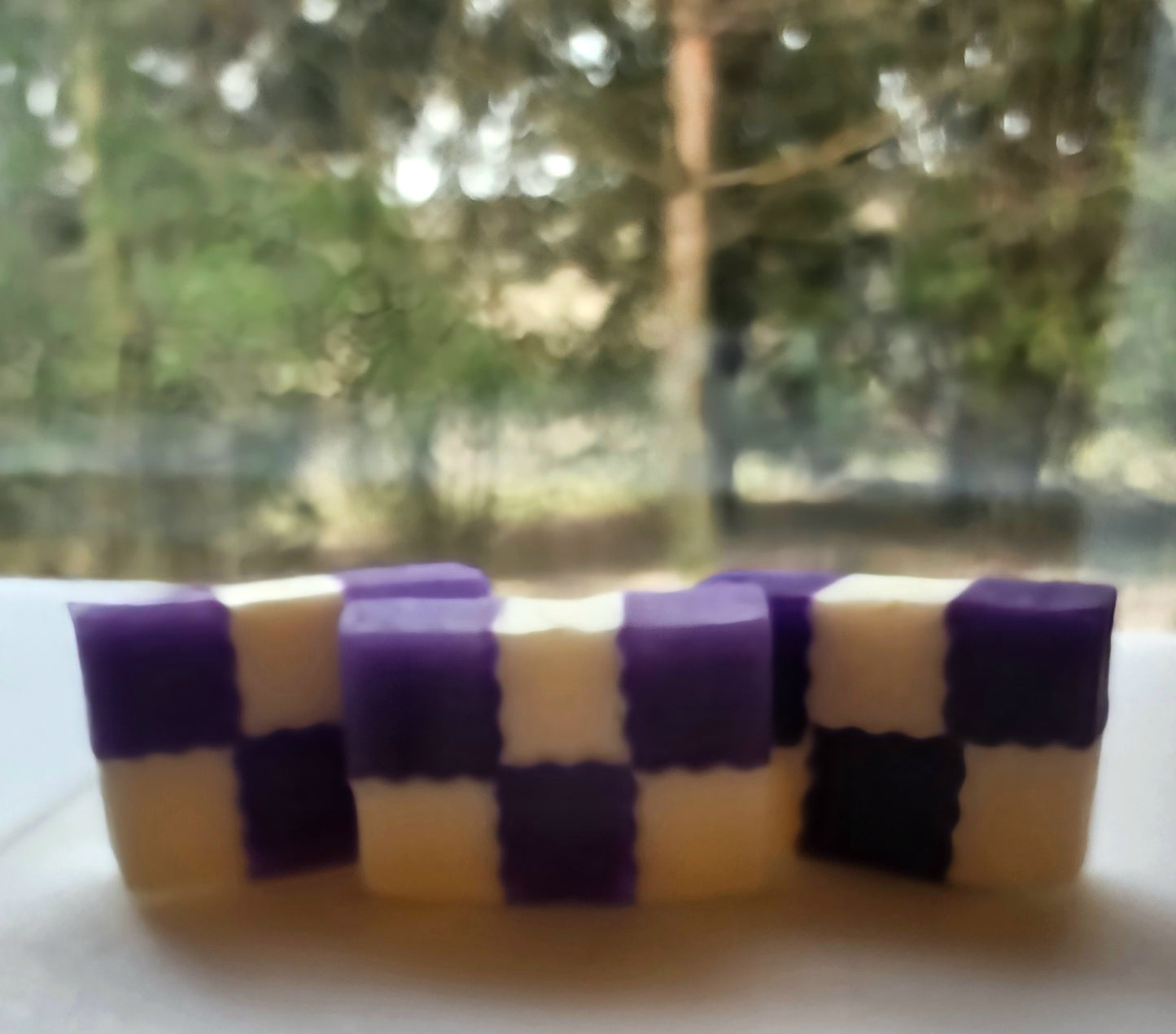CHECKERED LAVENDER BAR SOAP